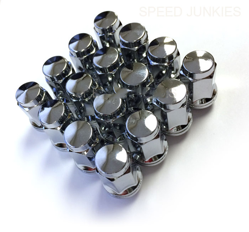 MTEC 16x Mini Wheel Nuts – 3/8 UNF Dome Type – Chrome Plated Steel – For Aftermarket Wheels