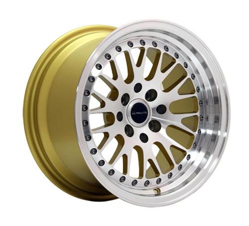 ULTRALITE UL10  15x9 - ET10 - 4x100+114.3 PCD -  GOLD MACHINED FACE / UL10-1590-1GLMF