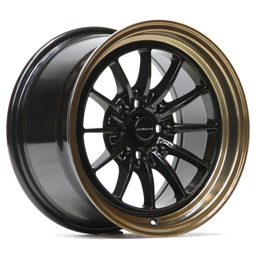 ULTRALITE UL12 - 15 x 8.25 INCH - ET20 - 100+108x4 PCD - BLACK + BRONZE / UL12-1582-2BB