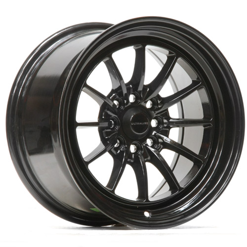 ULTRALITE UL12 - 15 x 8.25 INCH - ET20 - 100+108x4 PCD - GLOSS BLACK / UL12-1582-2GB