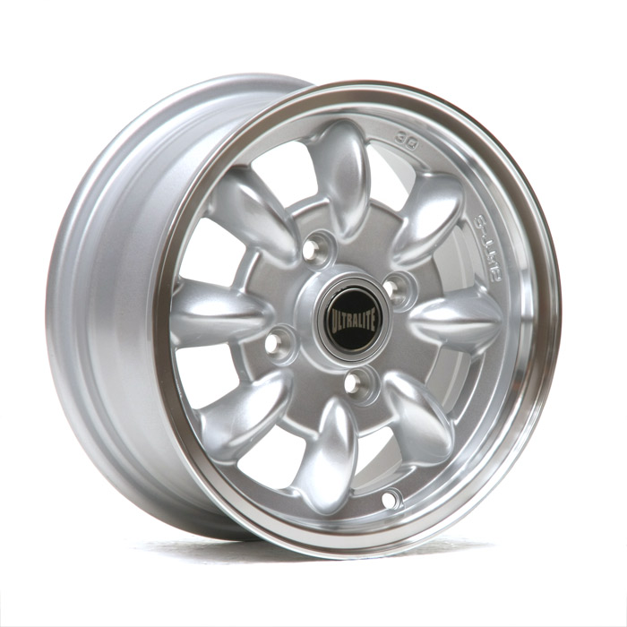 ULTRALITE MINI WHEELS 12x5J - ET30 - 4x101.6 PCD- SILVER + POLISHED RIM / ULML1CT