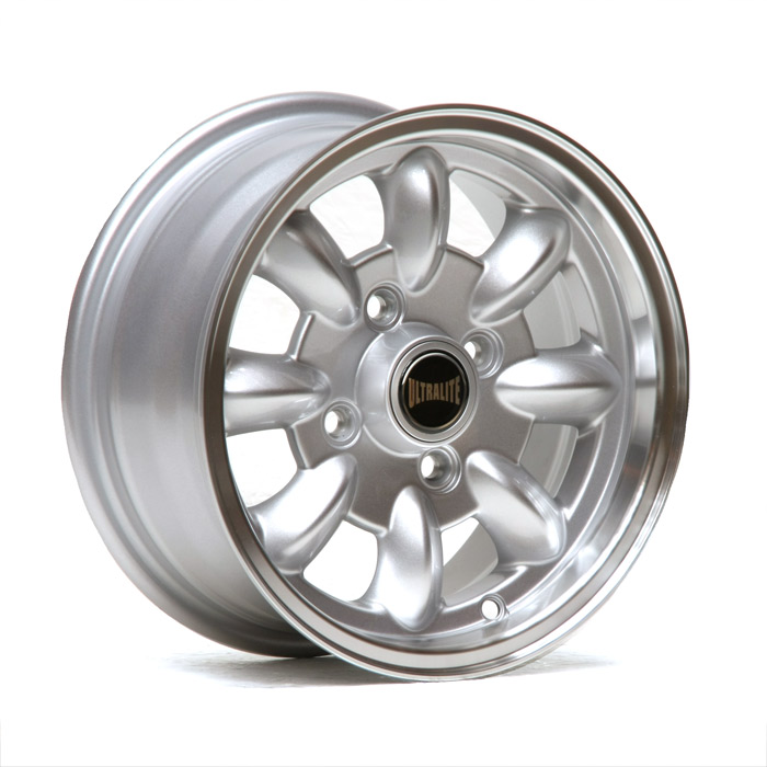 ULTRALITE MINI WHEELS 12x5.5J - ET20 - 4x101.6 PCD - GLOSS SILVER + MACHINED LIP / ULML1P