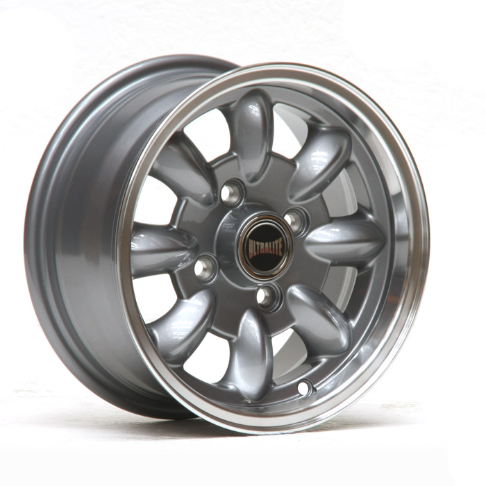 ULTRALITE MINI WHEELS 12x5.5J - ET20 - 4x101.6 PCD - GUNMETAL + MACHINED LIP / ULML1PG