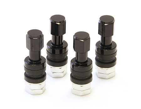 ALLOY WHEEL VALVE - BLACK ANODISED / VS-2BK