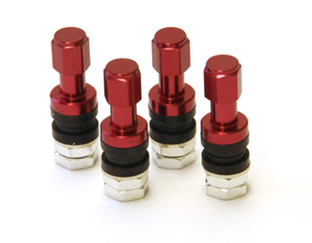 ALLOY WHEEL VALVE - RED ANODISED / VS-2RD