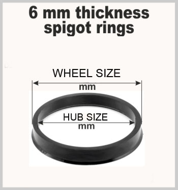 57.1 MM SPIGOT RING FITS A 73MM WHEEL  / TW-HR73571
